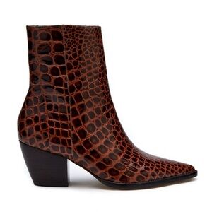 Matisse Caty Ankle Boot Brown Croc Size 10